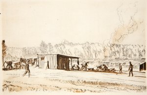 A kitchen in the field, illustration from 