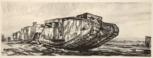 A line of tanks, illustration from 