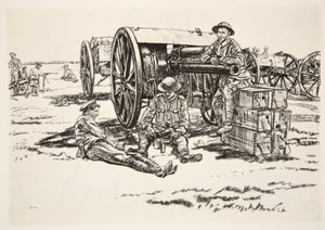 Dinner Time: Men of the RFA, illustration from 