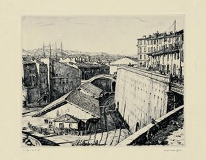 Railway Sheds, Marseilles by David Muirhead Bone