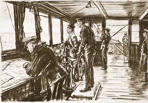 The Bridge of a Merchant Ship at Sea, Illustration from 