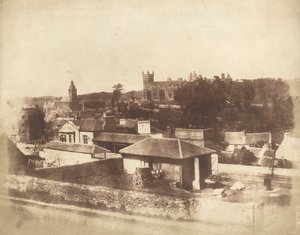 Linlithgow, from the Railway Station, with the Town Hall, St. Michael
