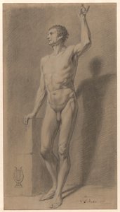 Standing Male Nude; Academy Study by David Pièrre Giottino Humbert de Superville