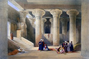 Interior of the Temple at Esna, Upper Egypt