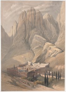 Convent of St. Catherine with Mount Horeb by David Roberts