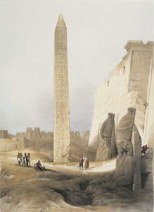 Obelisk at Temple at Luxor, engraving