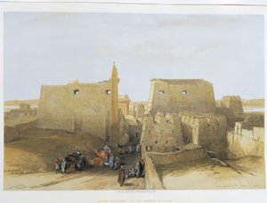 Egypt, Temple at Luxor, engraving