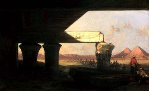 Egyptian Landscape with a Distant View of the Pyramids