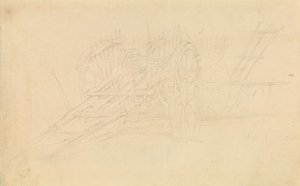 Farm Cart at Dol, 1843 by David Roberts