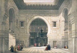Interior of the Mosque of Sultan Hassan, Cairo, Egypt