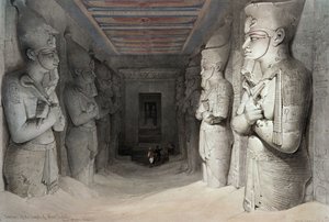 Interior of the Temple of Aboo Simbel, from 