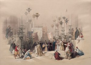 Stone of Unction, Holy Sepulchre by David Roberts
