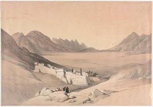 The Convent of St. Catherine, Mount Sinai, Looking Towards the Plain of the Encampment, 1839 by David Roberts