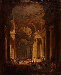 The Interior of the Cathedral of St. Genevieve, Paris by David Roberts