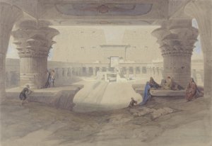View from under the Portico of the Temple of Edfu, Upper Egypt