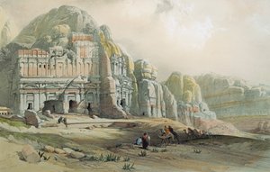 View of the Ruins of Petra, Jordan by David Roberts