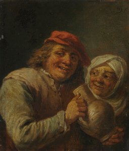 Old Man and Woman, 1700s by David Teniers the Elder