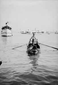Skulling a sampan at Penang