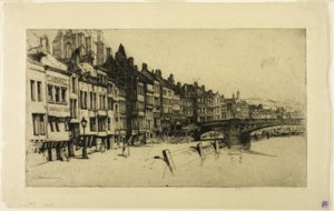 Dinant, plate nine from the Belgian Set by David Young Cameron