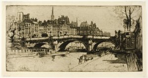 Pont Neuf, Plate One from the Paris Set by David Young Cameron