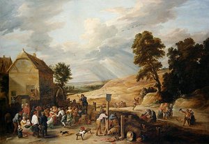Country Dance before an Inn by David Teniers the Younger