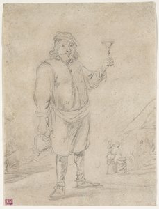 Peasant Raising a Glass of Wine by David Teniers the Younger