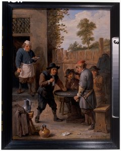 Peasants Playing Dice Outside an Inn
