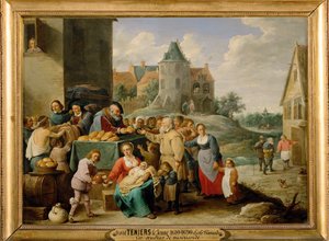 The Seven Acts of Mercy - Feeding the Hungry by David the Younger Teniers