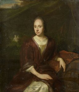 Portrait of Margaretha Nelis, Second Wife of Casparus Commelin by David van der Plas
