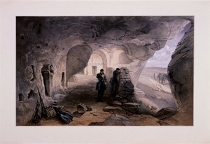 Excavated Church in the Caverns at Inkermann Looking West, Crimea, Ukraine