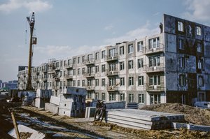USSR, Bratsk, Irkutsk, New Apartments Under Construction for Workers by Dean Conger