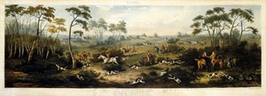 Foxhunting, plate 1, engraved by Thomas Sutherland 1817 by Dean Snr. (after) Wolstenholme