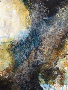 Deep Blue Gold Abstract