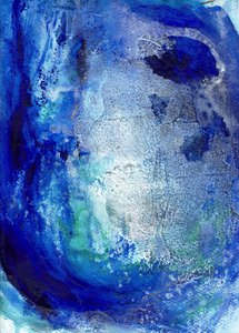 Deep Blue Wave Abstract
