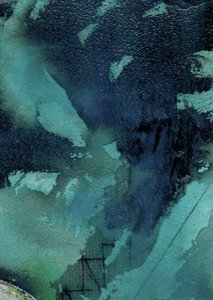 Deep Teal Abstract Flow