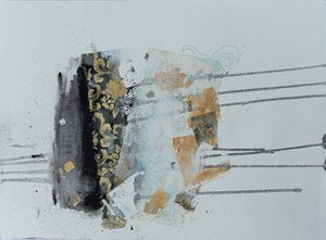 Elegant Gold Abstract by Deb Chaney