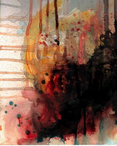 Fiery Abstract Drips