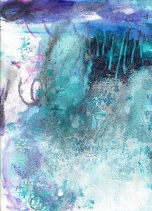 Serene Teal Abstract Flow