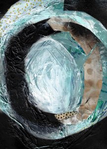 Teal Abstract Swirl by Deb Chaney