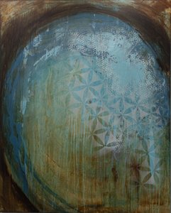 Textured Teal Pattern Sphere
