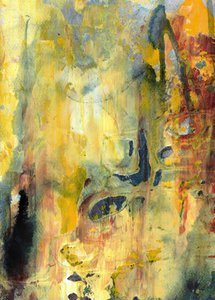 Vibrant Abstract Gold by Deb Chaney
