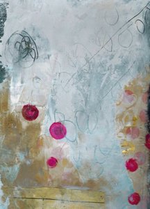 Vibrant Abstract Gold Pink