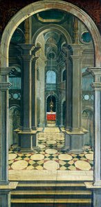 Perspective painted on the rear section of the 16th century choir, Church of Saint Jerome, Biella