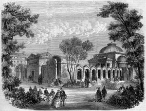 Expiatory chapel in the square Louis XVI in Paris, engraving after a drawing by Delannoy, in “L