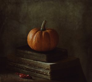 Rustic Pumpkin Still Life by Delphine Devos