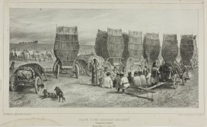 Halting Place of a Moldavian Caravan Transporting Coal, Bessarabia, August 5, 1837 by Denis-Auguste-Marie Raffet