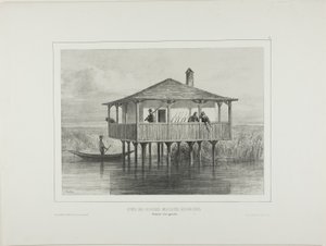 Hungarian Military Colony Post, Left Bank of the Danube River by Denis Auguste Marie Raffet