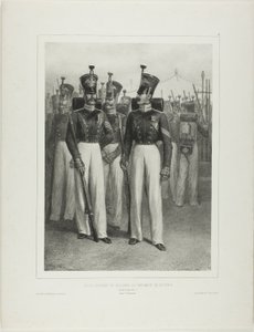 Non-Commissioned Officer and Soldiers of the Volhynie Regiment, Camp Vosnessensk by Denis Auguste Marie Raffet