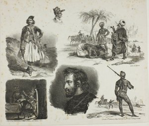 Sheet of Sketches by Denis Auguste Marie Raffet