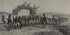 Turkish Recruits Near Smyrna, November 10, 1837 by Denis Auguste Marie Raffet